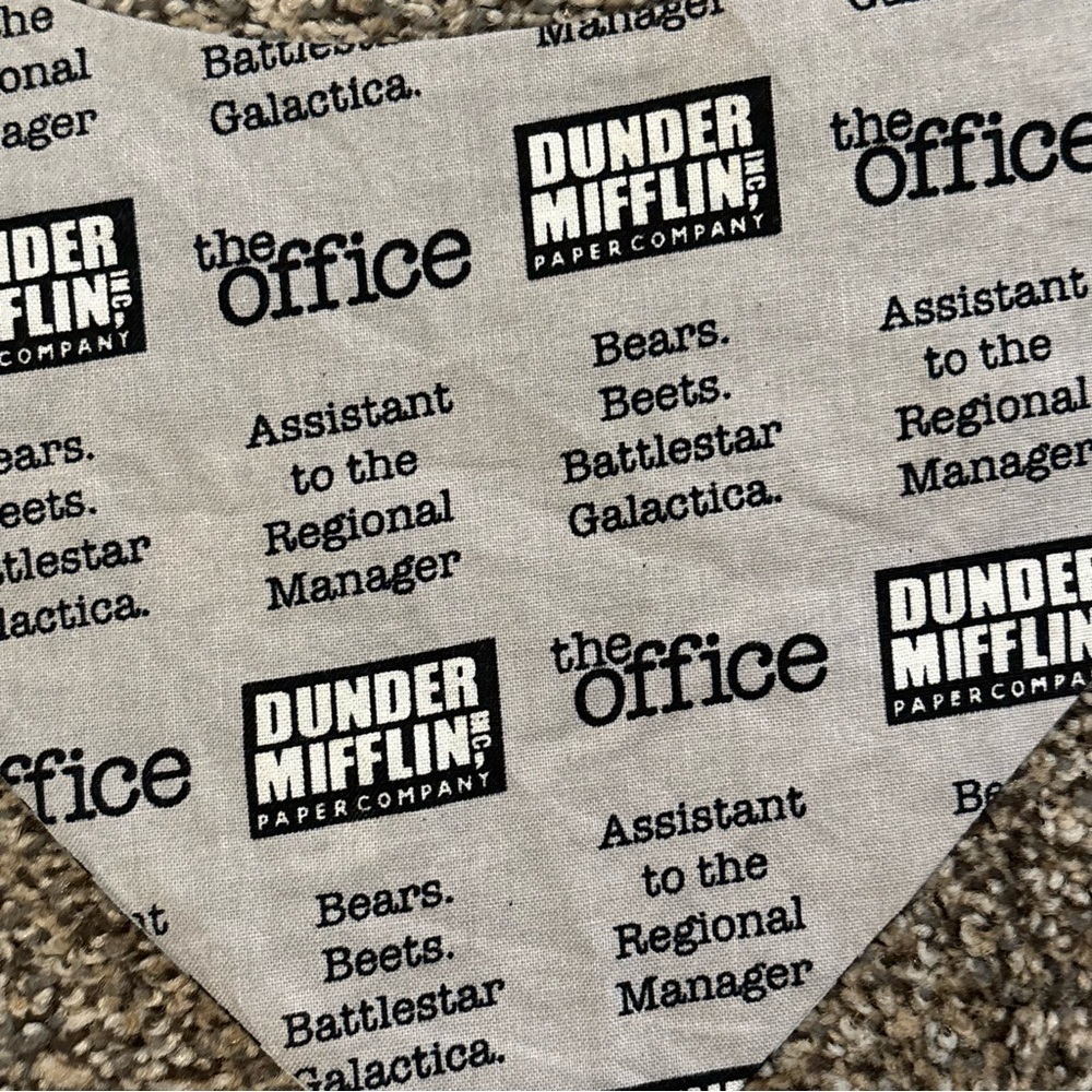 The Office Print Dog Bandana Michael Scott- Pet Accessory for small-med size - Picture 7 of 7